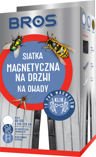 Obrazek BROS SIATKA NA DRZWI MAGNE.100x220 CZARN